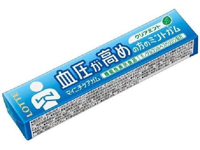 Lotte Mainichi Care Mint Gum for People with Slightly Elevated Blood Pressure, 14 Pieces