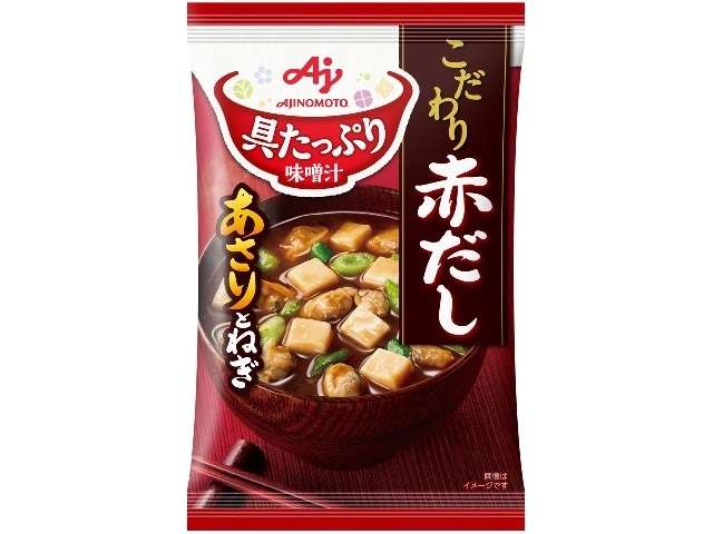 Ajinomoto Red Miso Soup with Generous Toppings – Clams & Green Onion 13.2g
