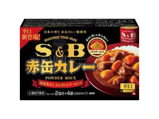 S&B Red Can Curry Powder Roux Hot 140g