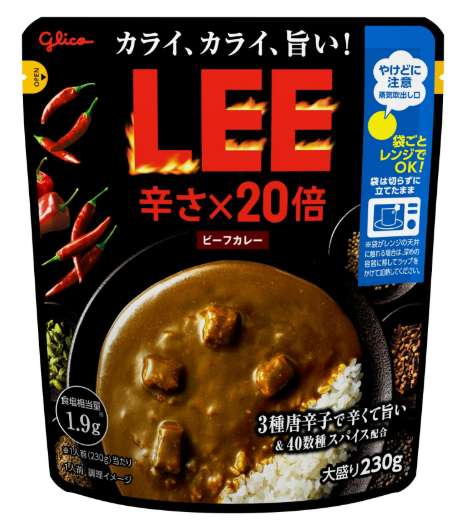 Glico LEE Large-Size Beef Curry Hotness ×20 230g