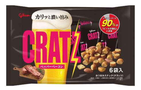 Glico CRATZ Pepper Bacon 6 Bags 96g