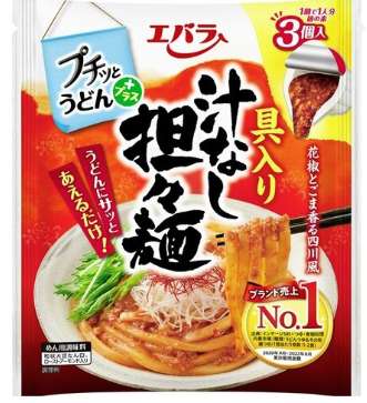Ebara Puchitto Udon Plus Soupless Tantanmen with Toppings 120g (40g×3)