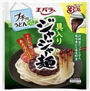 Ebara Puchitto Udon Plus Jajang Noodles with Toppings 120g (40g×3)