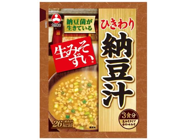 Namamisozui Packed Ground Soybean Natto Miso Soup, 3 Servings (46.5g)