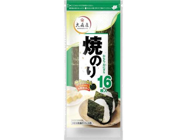 大森屋　おもちおにぎり焼のり３切