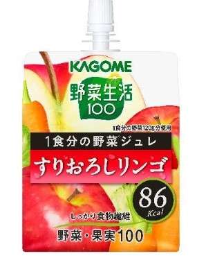 KAGOME YASAI SEIKATSU 100 Vegetable Jelly Grated Apple 180g