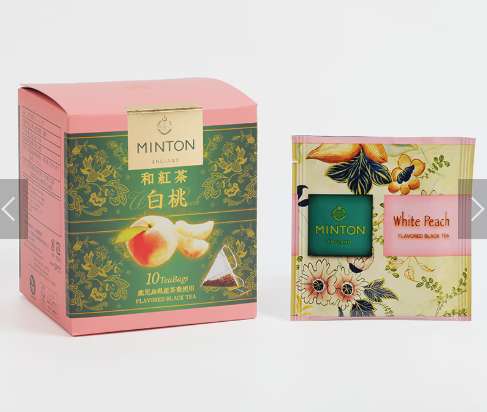 MINTON Wakocha White Peach, 2g × 10 Tea Bags