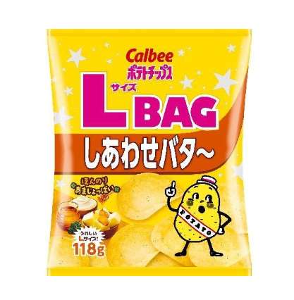 Calbee Potato Chips L Size BAG Shiawase Butter 118g