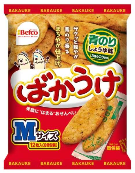 Bakauke Aonori Soy Sauce Flavor 12 Pieces