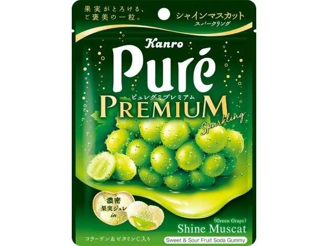 Kanro Puré Gummy Premium Shine Muscat Sparkling 54g