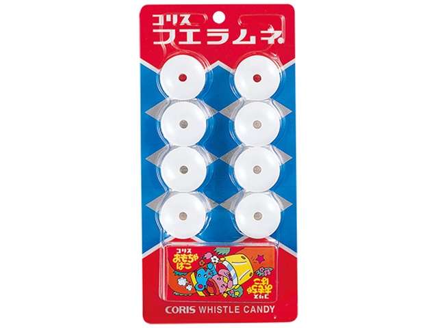 Coris Fue Ramune Whistle Candy, Soda Flavor, 8 Pieces