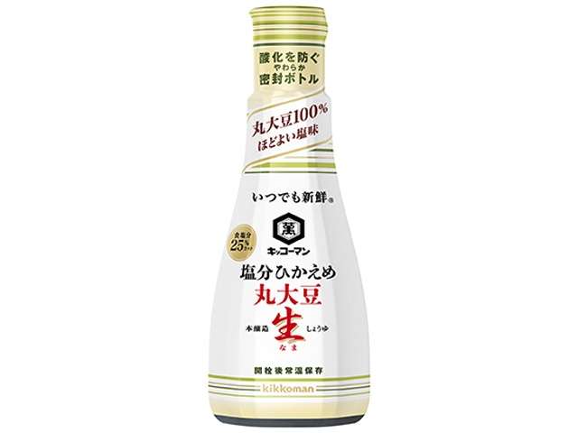 Kikkoman Always Fresh Reduced-Sodium Whole Soybean Nama Soy Sauce 200ml