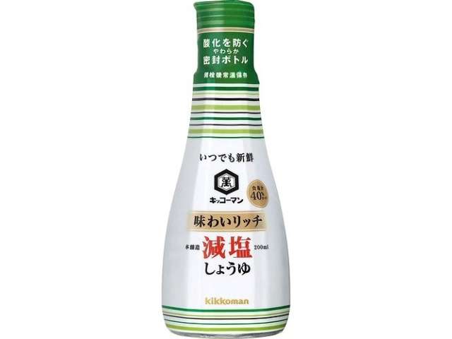 Kikkoman Always Fresh Rich-Tasting Less Sodium Soy Sauce 200ml