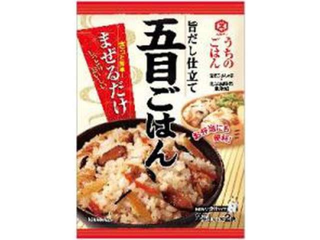 Kikkoman Uchi no Gohan Five-Ingredient Mixed Rice Seasoning with Savory Dashi 56g × 2 Packs