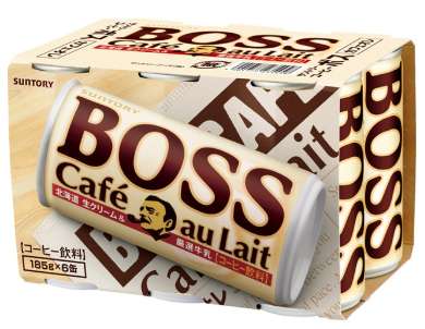 BOSS Café au Lait 185g × 6 Cans