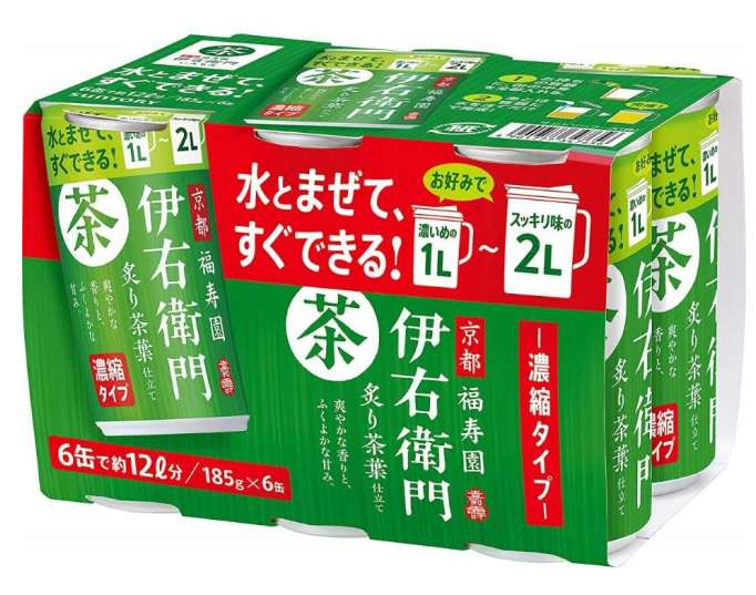 Ｓ　緑茶伊右衛門炙り茶葉濃縮６缶