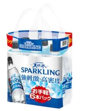 Suntory Tennensui Sparkling 500ml × 6 PET Bottles