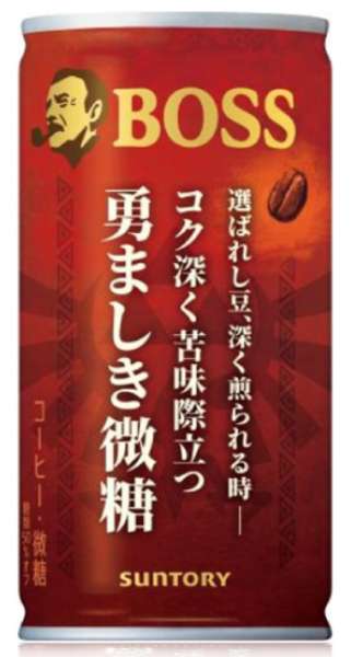 BOSS Isamashiki Bito Mildly Sweet Coffee 185g Can