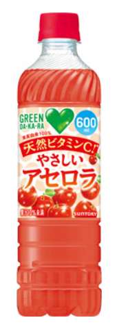 GREEN DA・KA・RA Yasashii Acerola 600ml PET Bottle