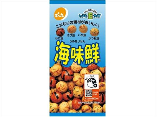 Denroku Umimisen Assorted Seafood Peanut Snacks, E-Size 41g