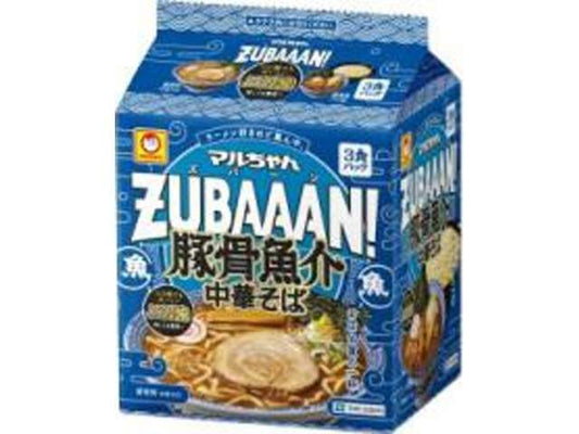 Maruchan ZUBAAAN! Tonkotsu Seafood Chuka Soba, 3-Pack, 116 g × 3