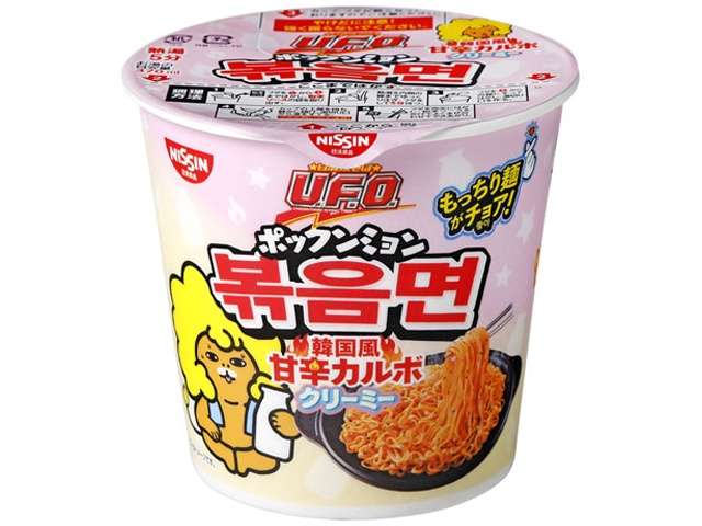 Nissin Yakisoba U.F.O. Pokkunmyon Korean-Style Sweet & Spicy Creamy Carbonara 79g
