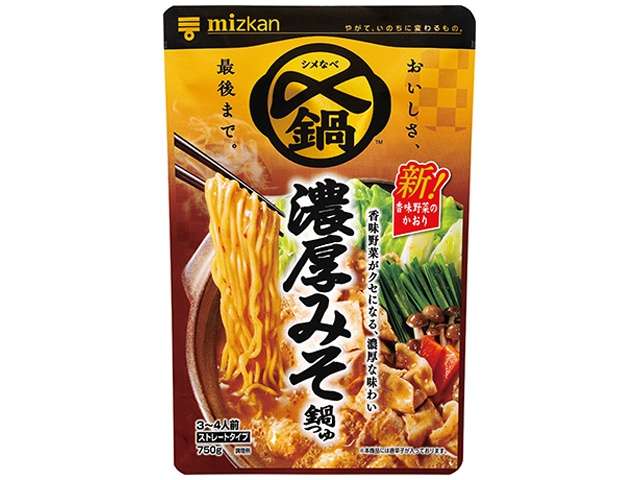 Mizkan Shime Made Oishii Rich Miso Hot Pot Soup Base, Straight 750g