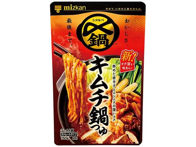 Mizkan Shime Made Oishii Kimchi Hot Pot Soup Base, Straight 750g