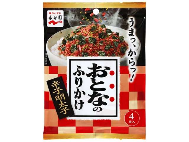 Nagatanien Otona no Furikake Spicy Cod Roe, 4 Sachets