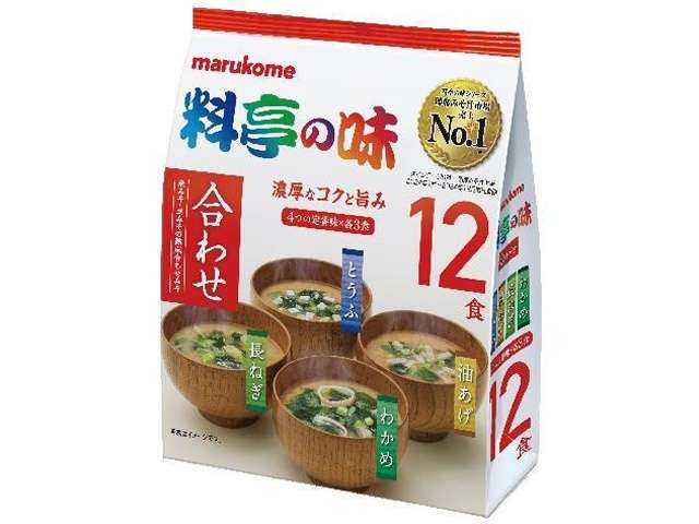Marukome Value Pack Ryotei no Aji Miso Soup, 12 Servings, 219g