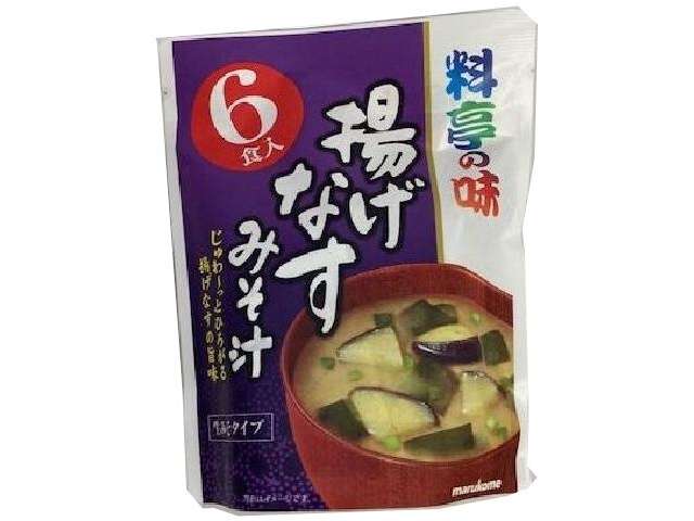 Marukome Ryotei no Aji Fried Eggplant Miso Soup, 6 Servings, 108g