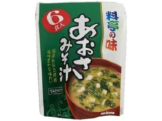 Marukome Value Pack Ryotei no Aji Aosa Seaweed Miso Soup, 6 Servings, 102g
