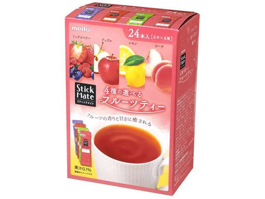 meito Stick Mate Fruit Tea Assortment 144g (24 Sticks)