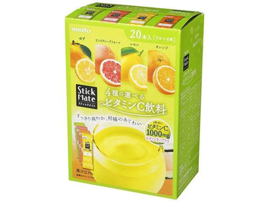 meito Stick Mate Vitamin C Drink Assortment 120g (20 Sticks)