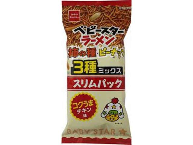 Baby Star Ramen Kaki no Tane Mix Rich Savory Chicken Flavor 52g