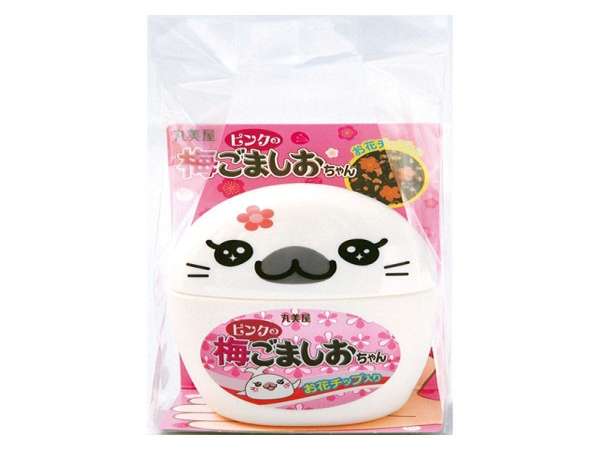 丸美屋　ピンクの梅ごましお容器