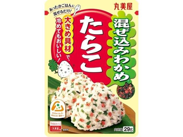 Marumiya Mazekomi Wakame Rice Mix Tarako Cod Roe, 29g