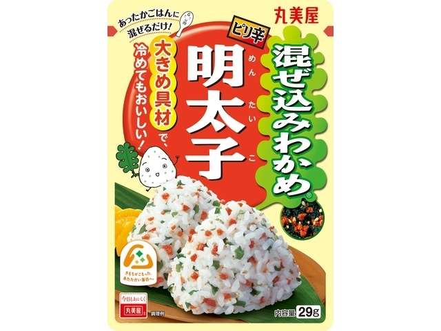 Marumiya Mazekomi Wakame Rice Mix Spicy Cod Roe, 29g