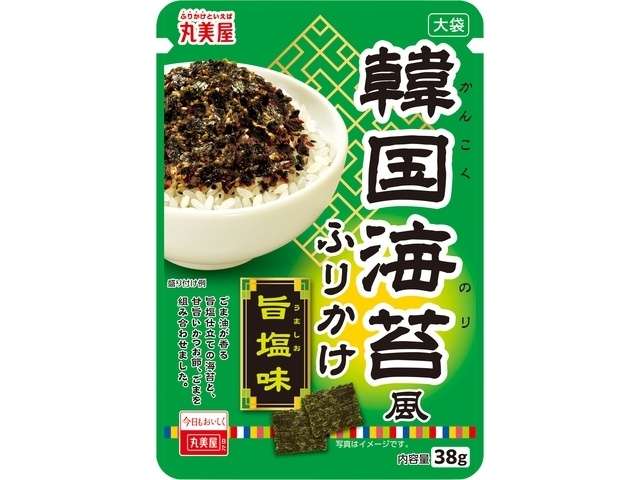 Marumiya Korean Seaweed Style Furikake Savory Salt Flavor Large Pack, 38g