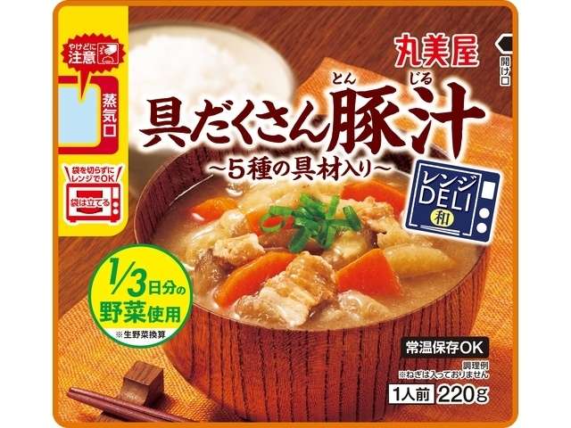 Marumiya Microwave DELI Hearty Tonjiru Pork & Vegetable Miso Soup 220g