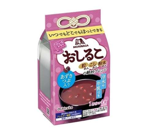 Morinaga Freeze-Dried Oshiruko Sweet Red Bean Soup, 4 Sachets (72g)