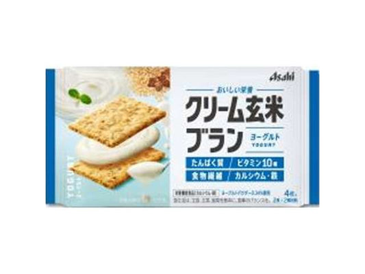 Cream Genmai Bran Yogurt Sandwich Biscuits, 72 g (2 Pieces × 2 Packs)