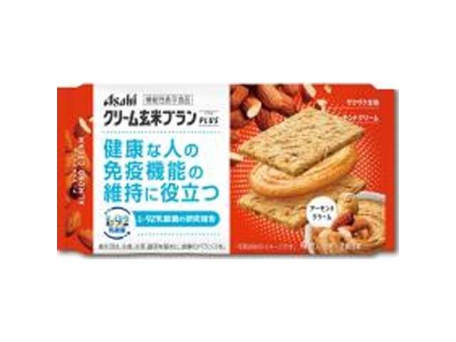 Cream Genmai Bran Plus Almond Cream Sandwich Biscuits, 4 Pieces (2 Pieces × 2 Packs)