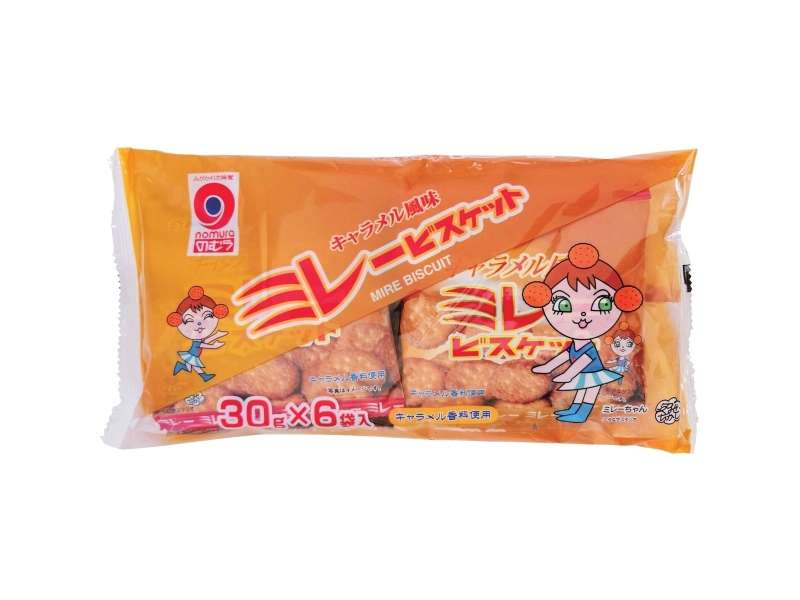Nomura Mire Biscuit Caramel Flavor 30 g × 6 Packs